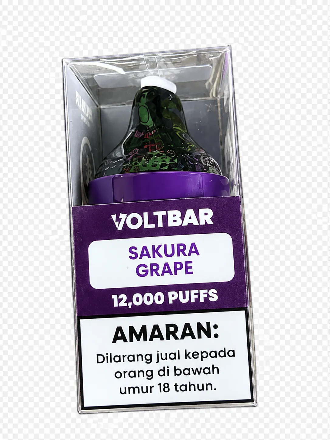 Voltbar Sakura Grape 12,000 Puffs disposable vape packaging