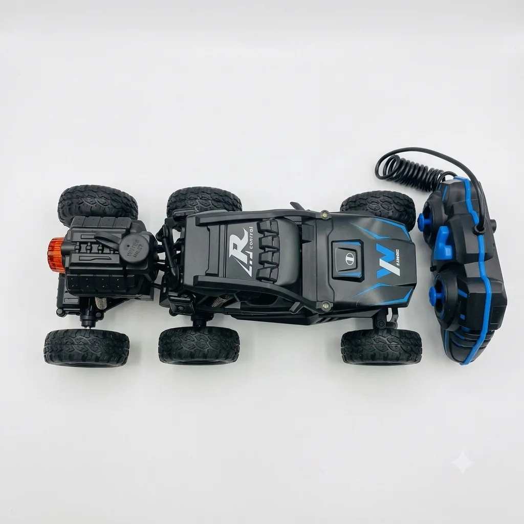 6-Wheel Cross Country Remote Control RC Spray Car with Off-Road Wheels